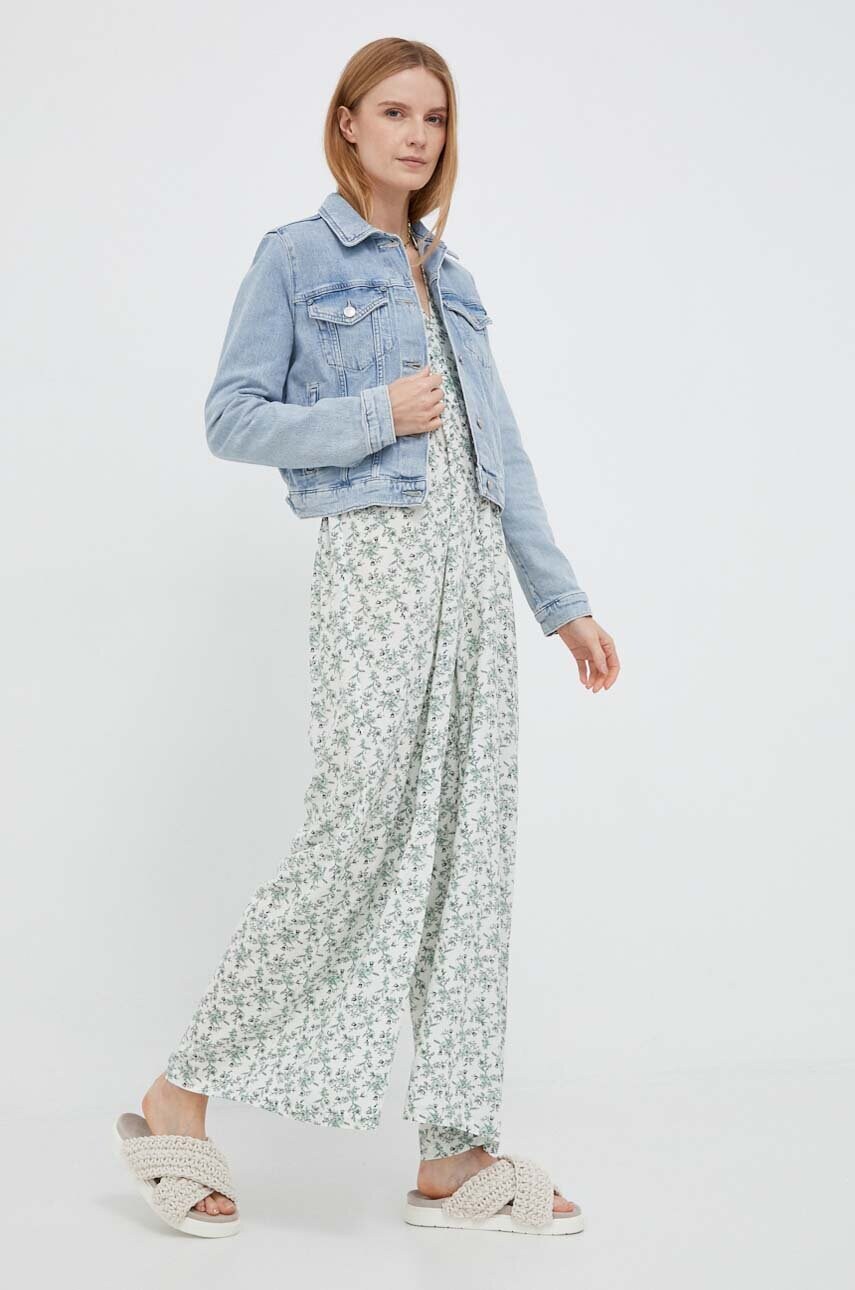 Комбінезон Pepe Jeans колір зелений декольте трикутник