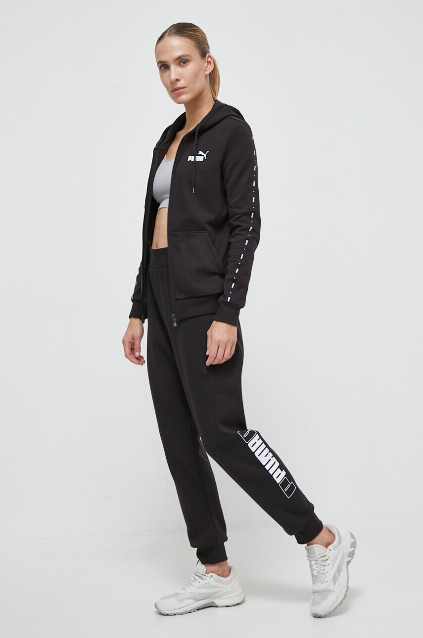 Спортивні штани Puma ESS+ колір чорний з принтом