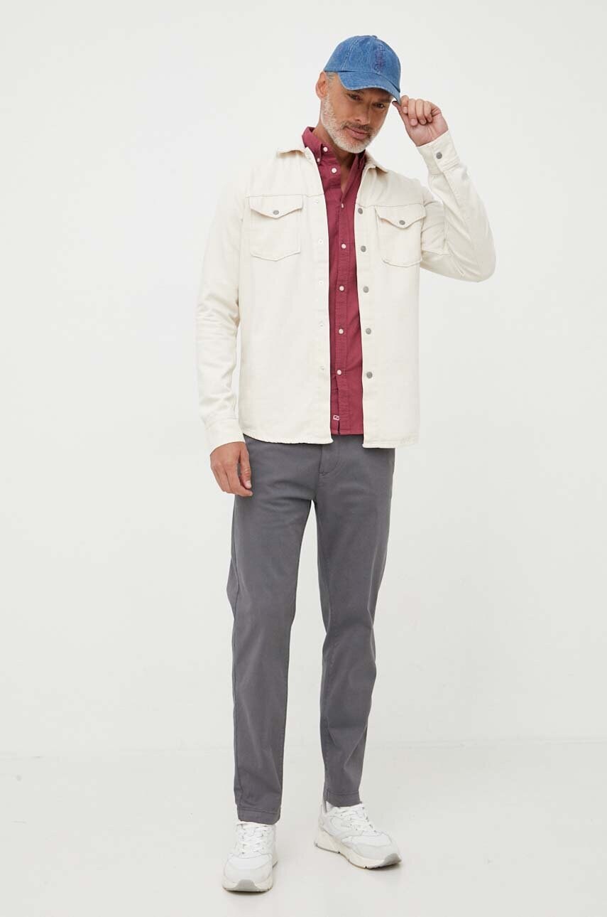 Штани Pepe Jeans Nils чоловічі колір сірий фасон chinos