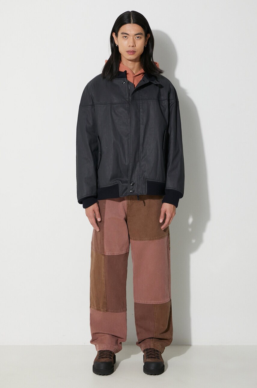 Бавовняні штани Butter Goods Washed Canvas Patchwork Pants колір коричневий прямі BGQ3234201