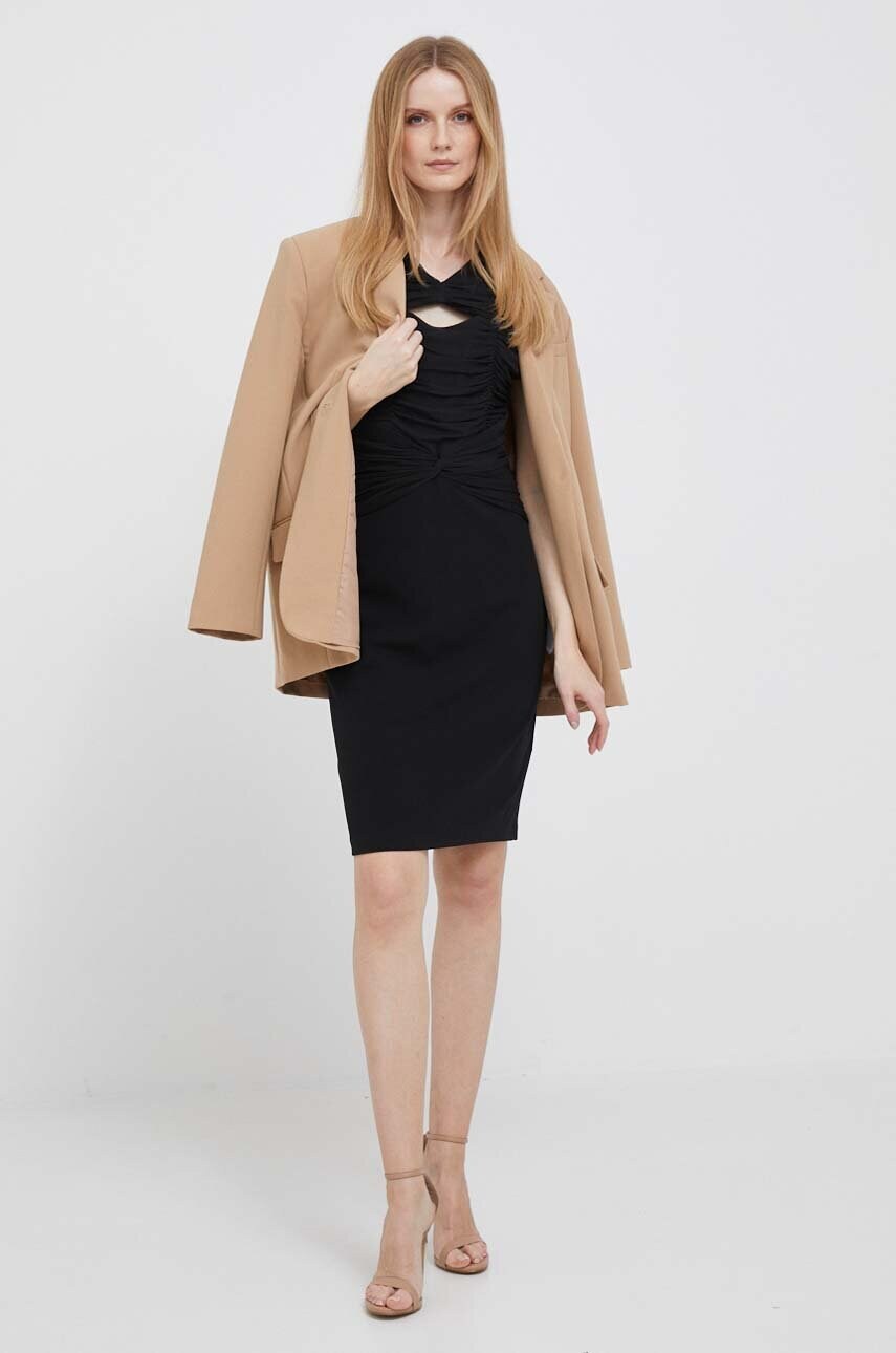 Сукня Dkny колір чорний mini облягаюча