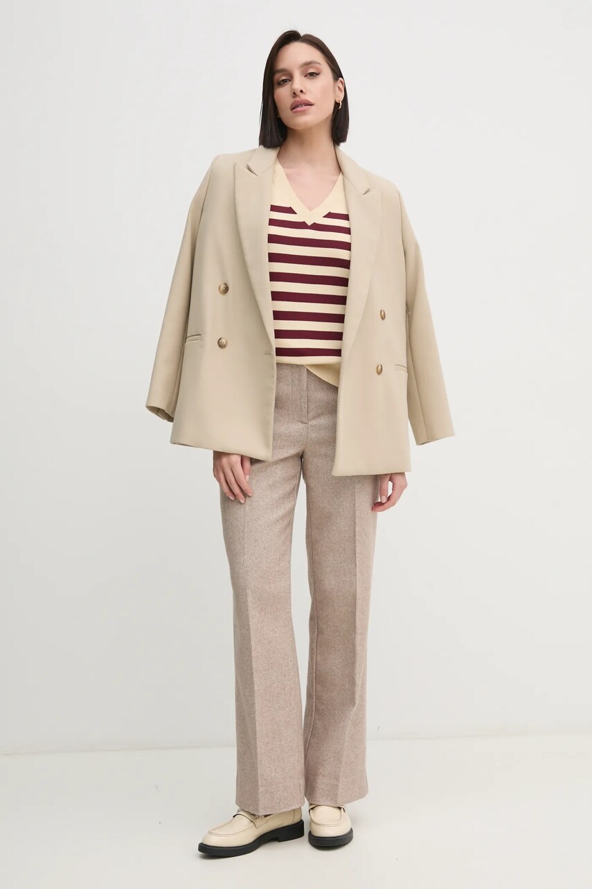 Светр Tommy Hilfiger жіночий колір бежевий легкий WW0WW40098