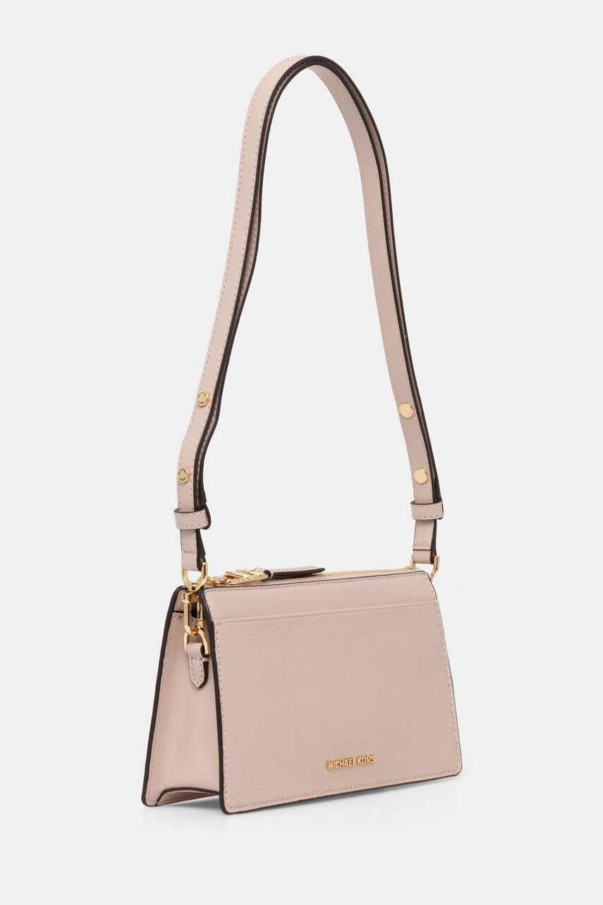 Шкіряна сумочка MICHAEL Michael Kors колір бежевий 32H3G8EC7L