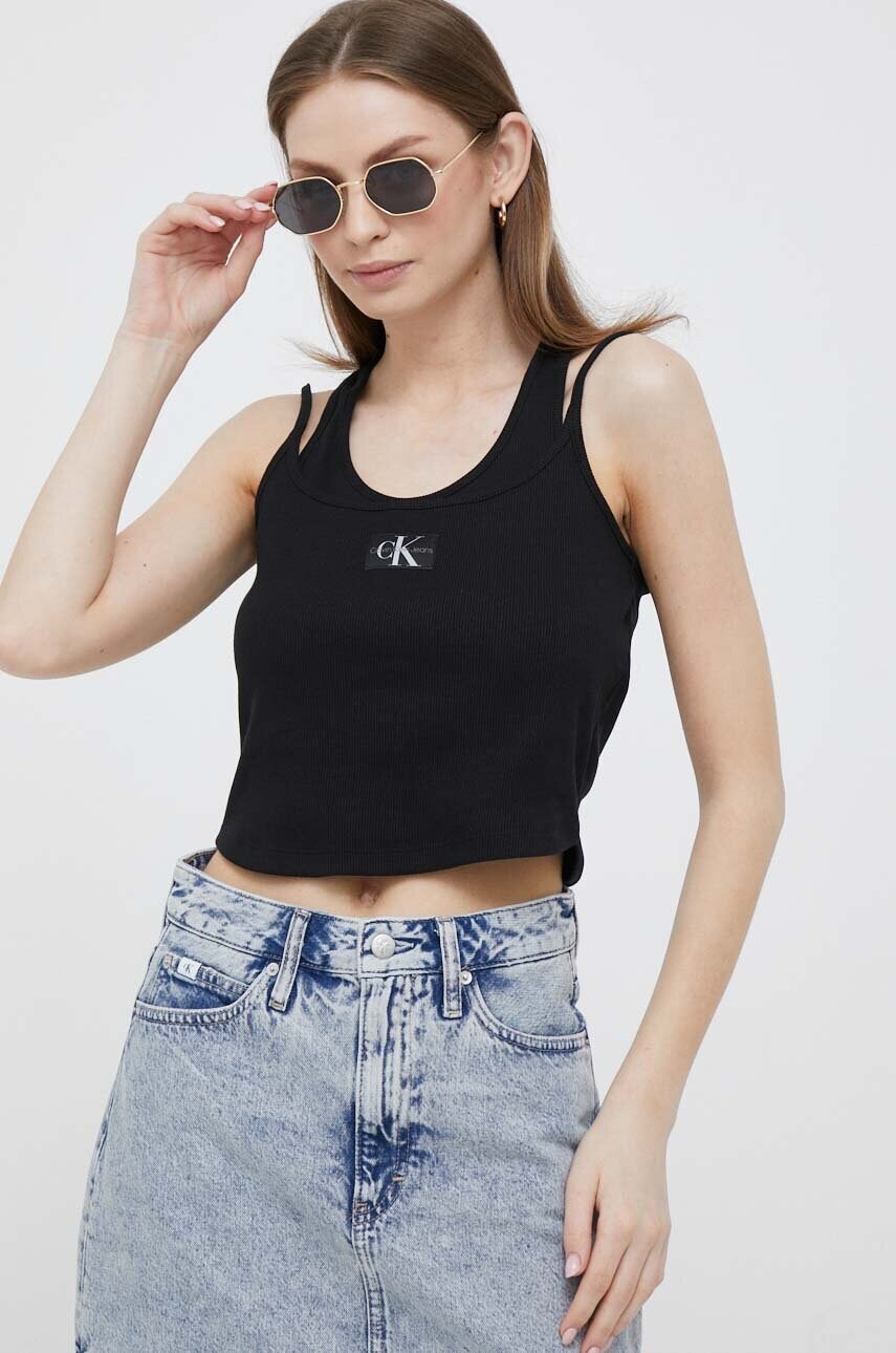 Топ Calvin Klein Jeans жіночий колір чорний