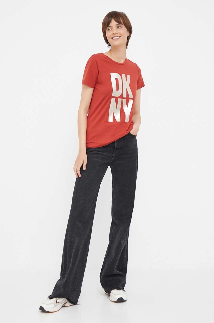 Футболка Dkny жіноча колір червоний