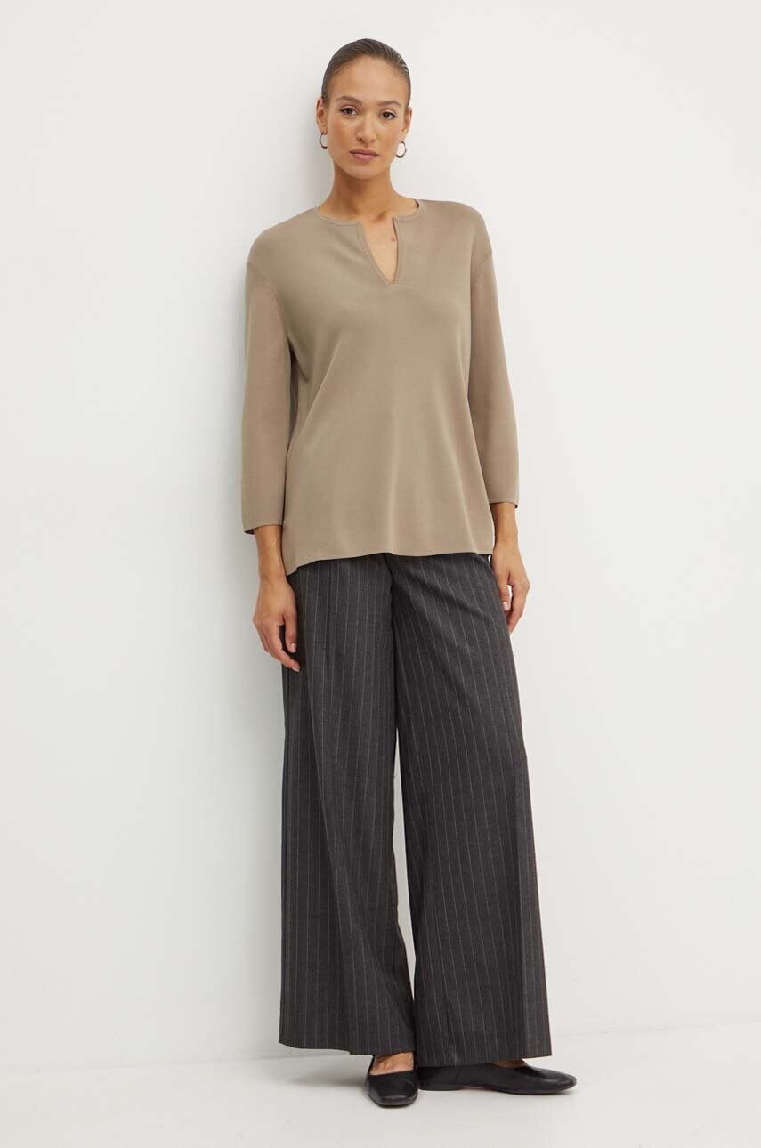 Светр Max Mara Leisure колір бежевий легкий 2426366037600