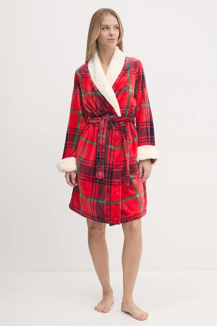 Халат United Colors of Benetton колір червоний 6FK81C00B