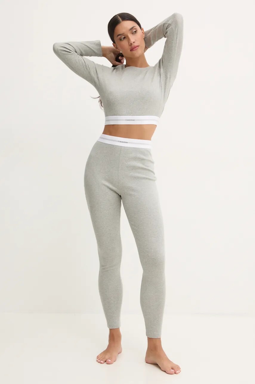 Лонгслів Calvin Klein Underwear жіночий колір сірий 000QS7217E