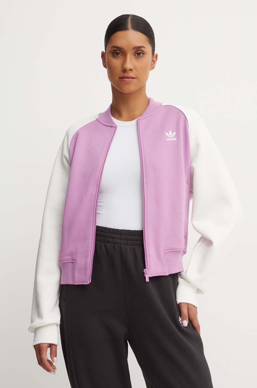 Кофта adidas Originals жіноча колір фіолетовий візерунок IZ2833