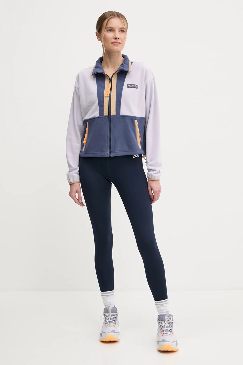 Флісова кофта Columbia Backbowl II FZ Fleece колір фіолетовий візерунок 2092163