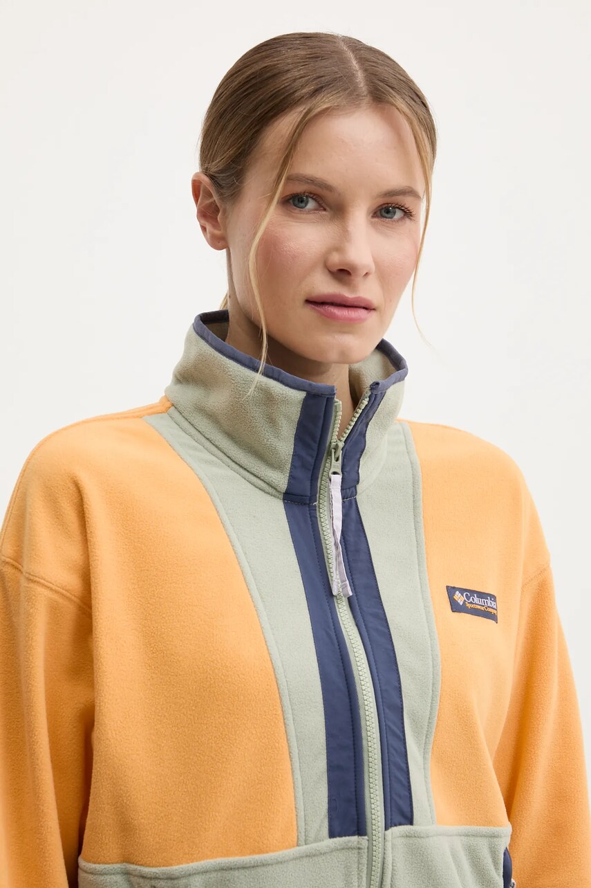 Флісова кофта Columbia Backbowl II FZ Fleece колір зелений візерунок 2092163