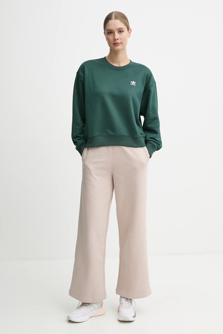 Кофта adidas Originals жіноча колір зелений з принтом IY4715