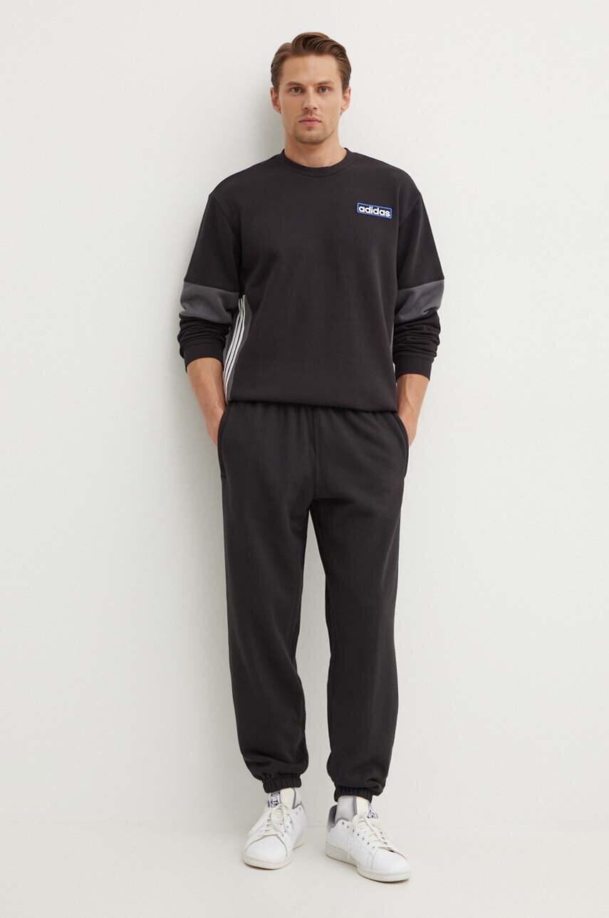 Кофта adidas Originals Adibreak Crew чоловіча колір чорний з аплікацією IY4853