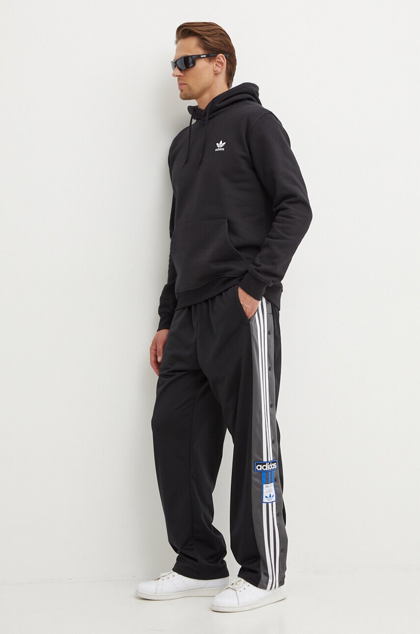Кофта adidas Originals чоловіча колір чорний з капюшоном з аплікацією IY4930