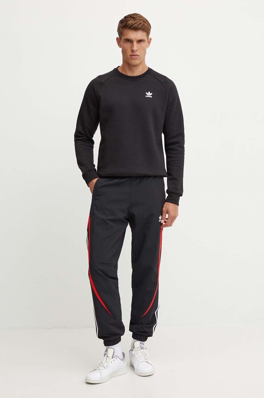 Кофта adidas Originals чоловіча колір чорний однотонна IY4932