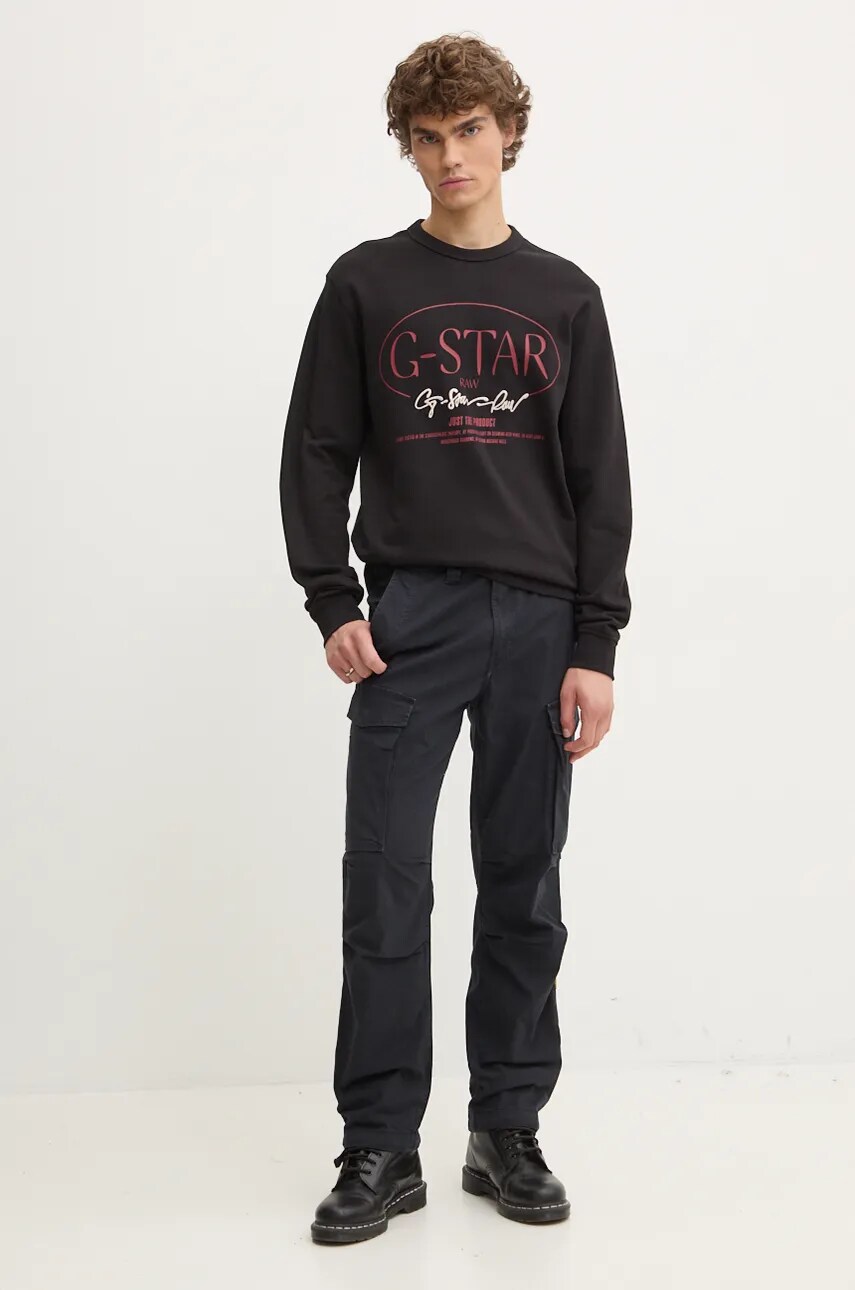 Кофта G-Star Raw чоловіча колір чорний з принтом D25100-D257