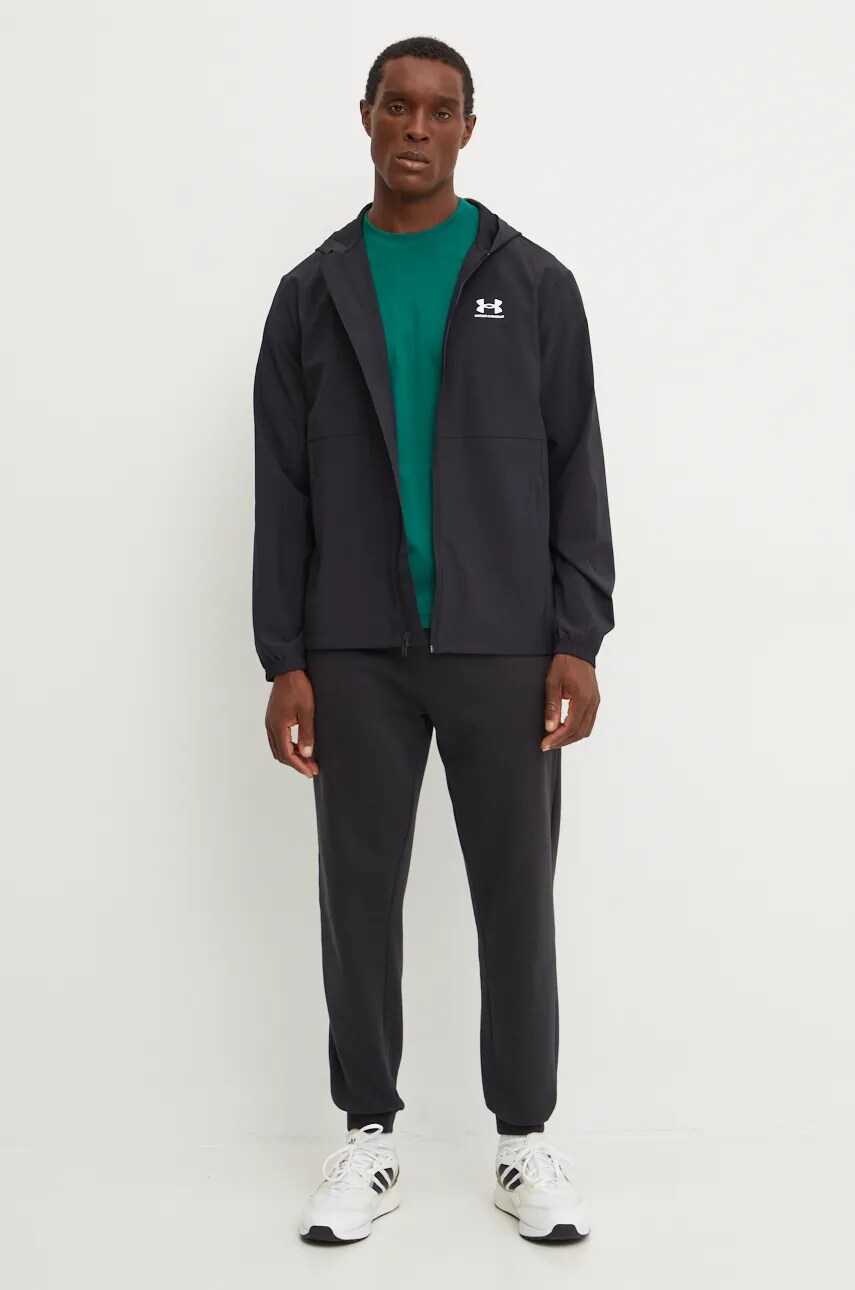 Вітровка Under Armour Vibe Woven Windbreaker колір чорний перехідна 1386555