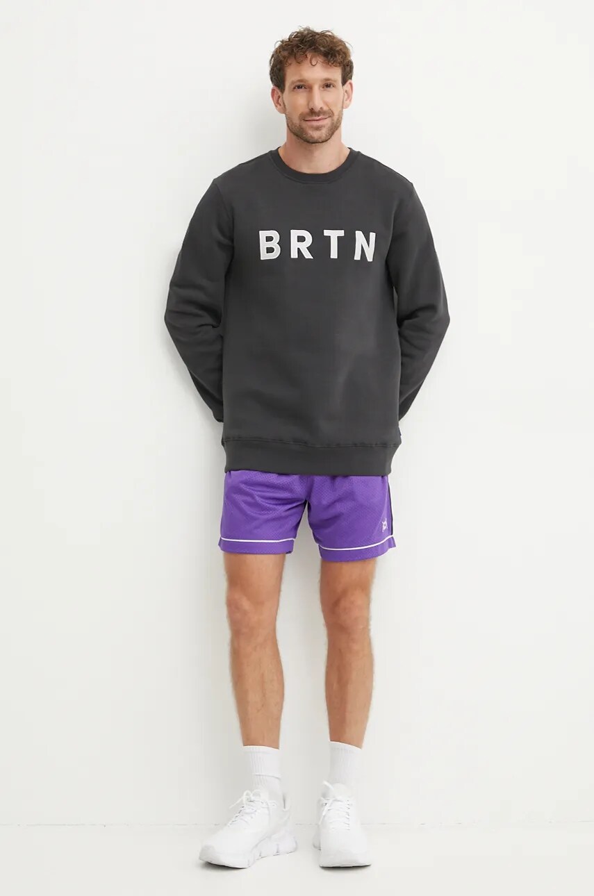 Кофта Burton чоловіча колір чорний з аплікацією 137171
