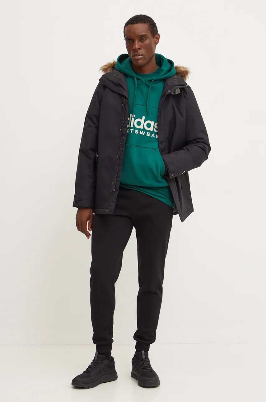 Кофта adidas Tiro колір зелений з капюшоном з принтом IW5938