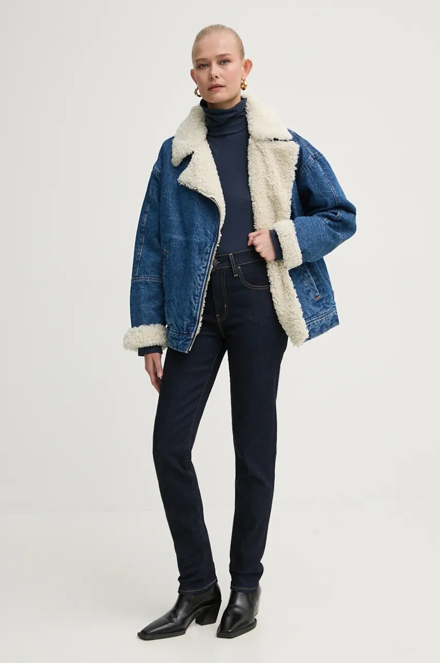 Футболка Marc O'Polo DENIM жіноче колір синій півгольф 5000005193