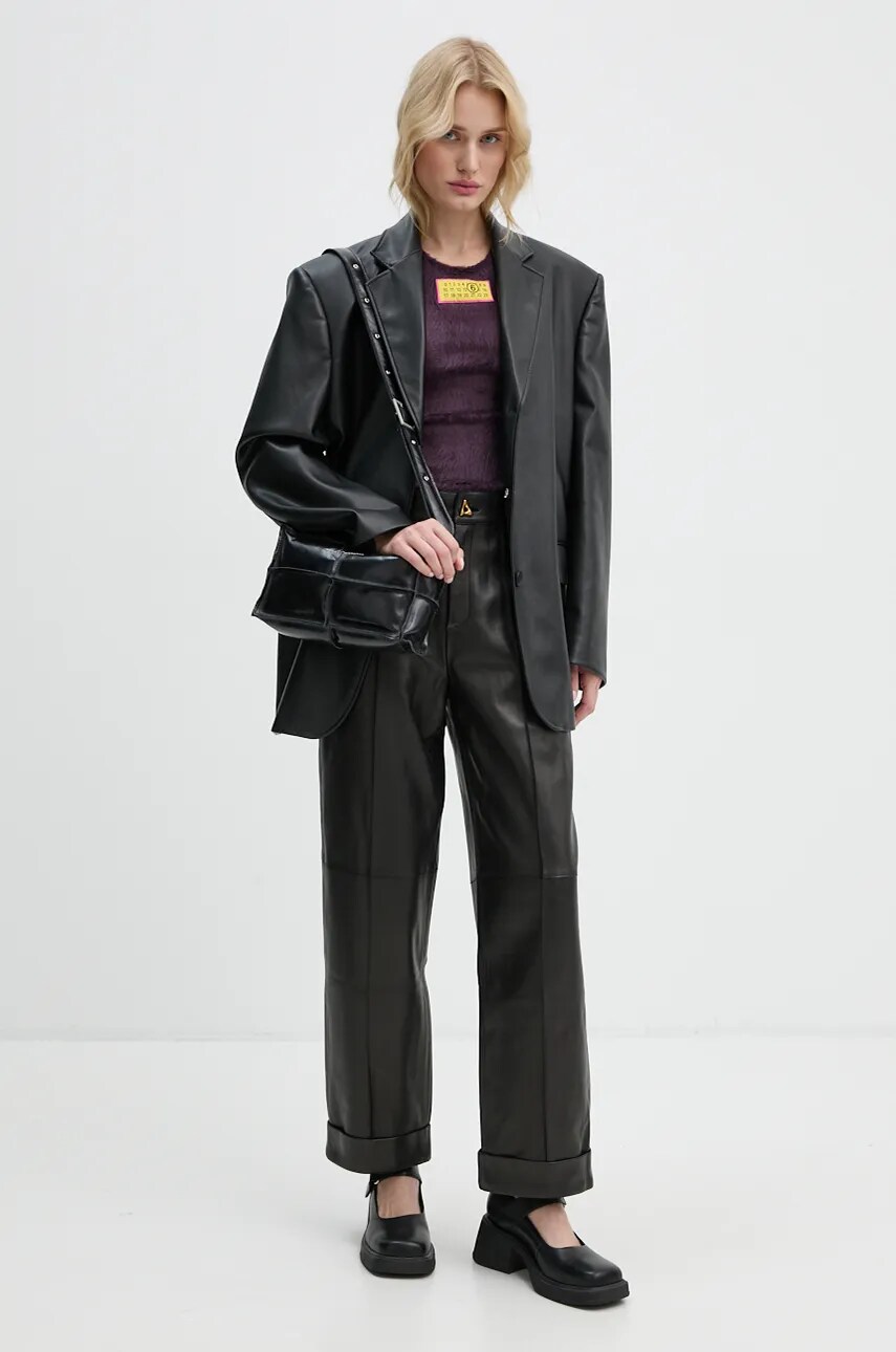 Боді MM6 Maison Margiela жіноче колір фіолетовий S62NA0073.MTJ012