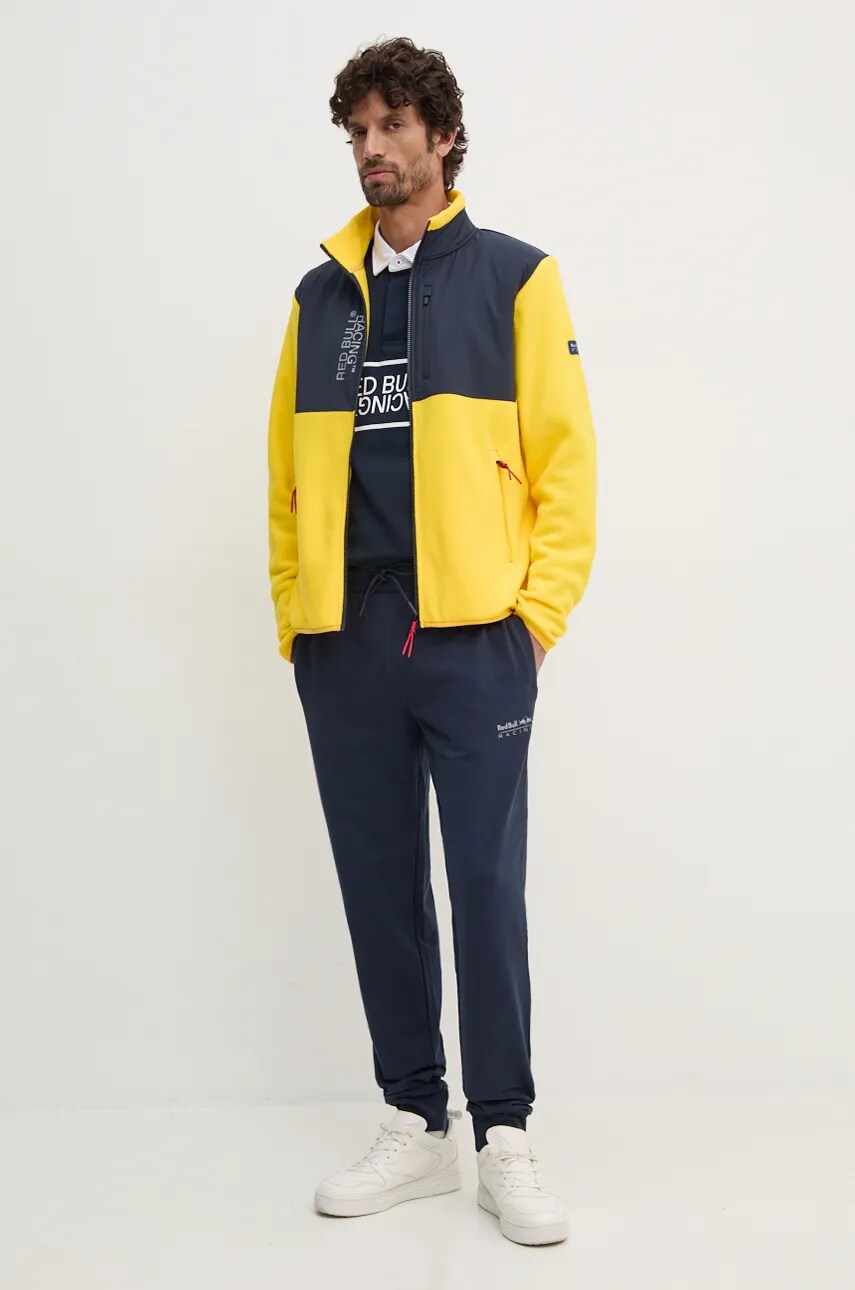 Бавовняний лонгслів Red Bull Racing x Pepe Jeans Red Bull Racing x Pepe Jeans колір синій з принтом RM540011