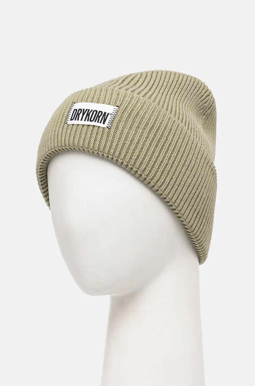 Шапка з домішкою вовни Drykorn колір зелений  422095 94699