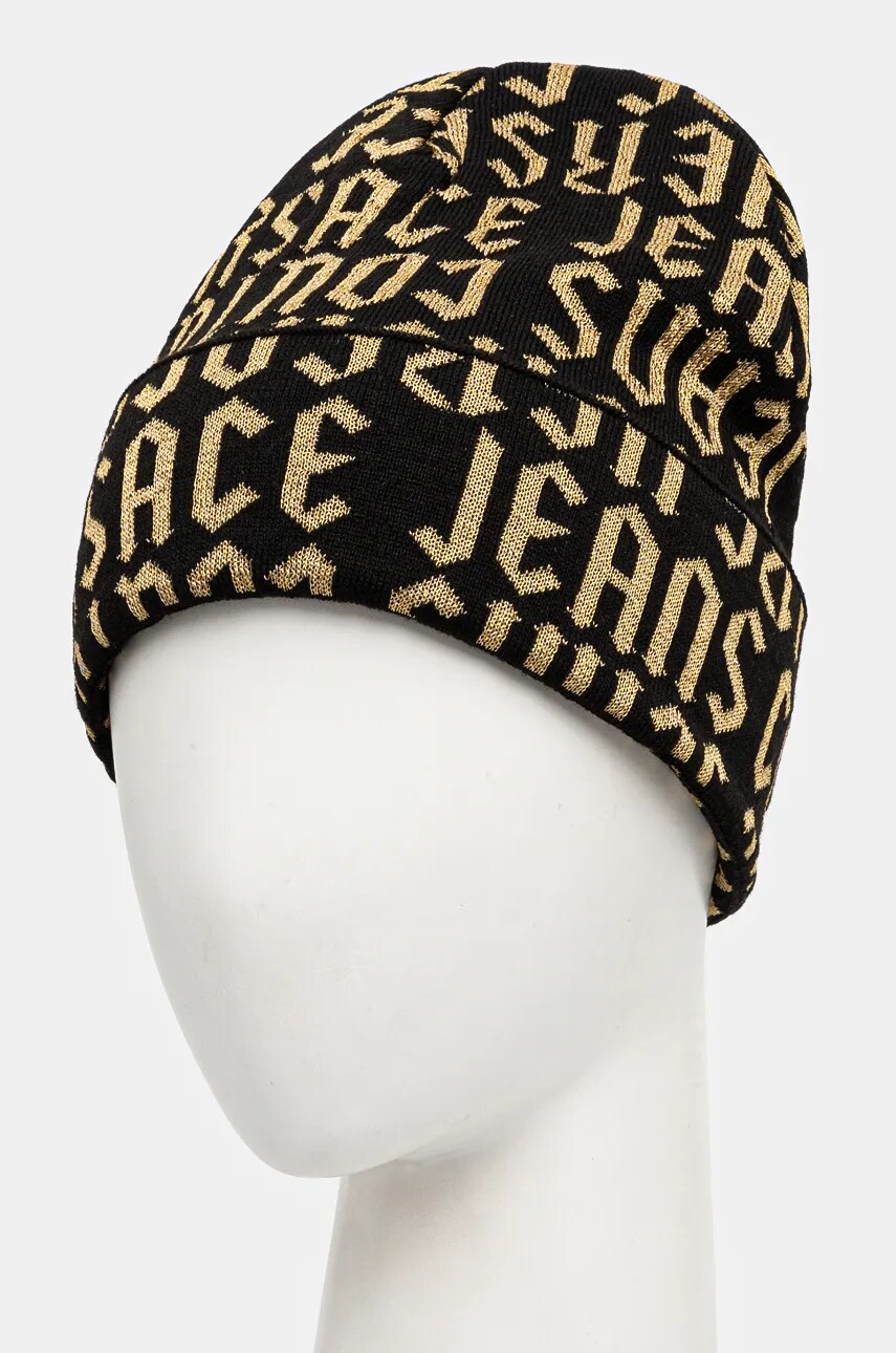 Шапка Versace Jeans Couture колір чорний з товстого трикотажу 77HAZK54 ZG293