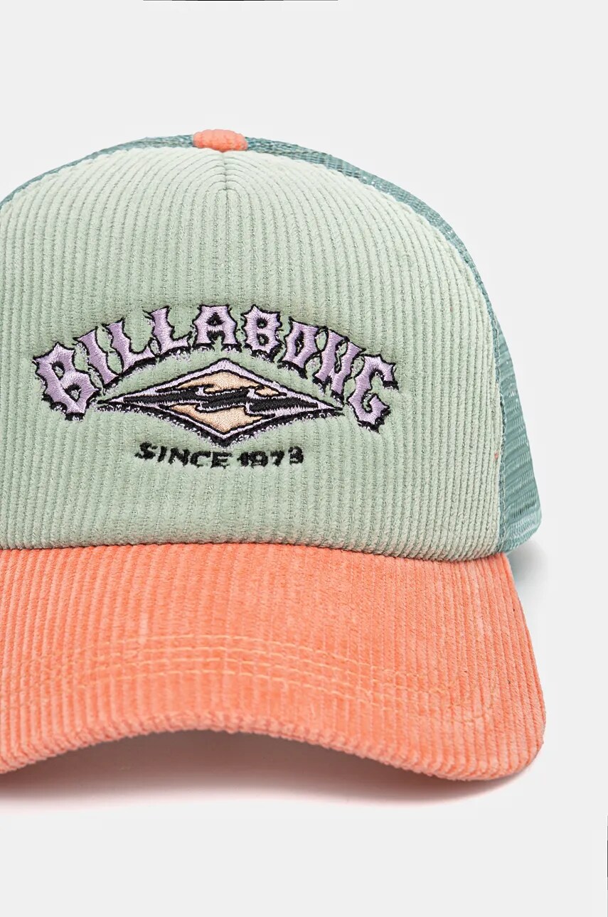 Кепка Billabong Since 73 Cord Trucker колір зелений з принтом UBJHA00373