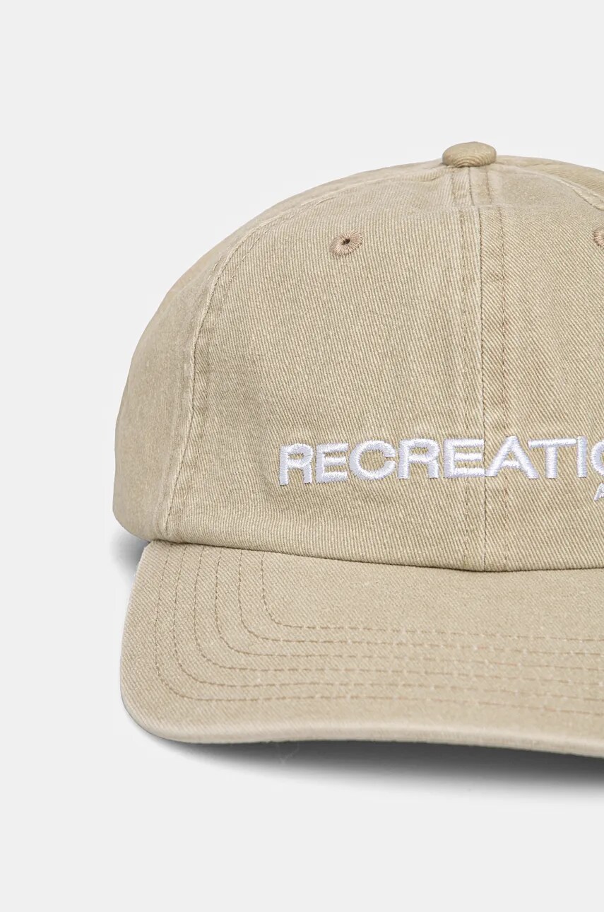 Бавовняна бейсболка P.E Nation Throwback Cap колір бежевий з аплікацією 243A415