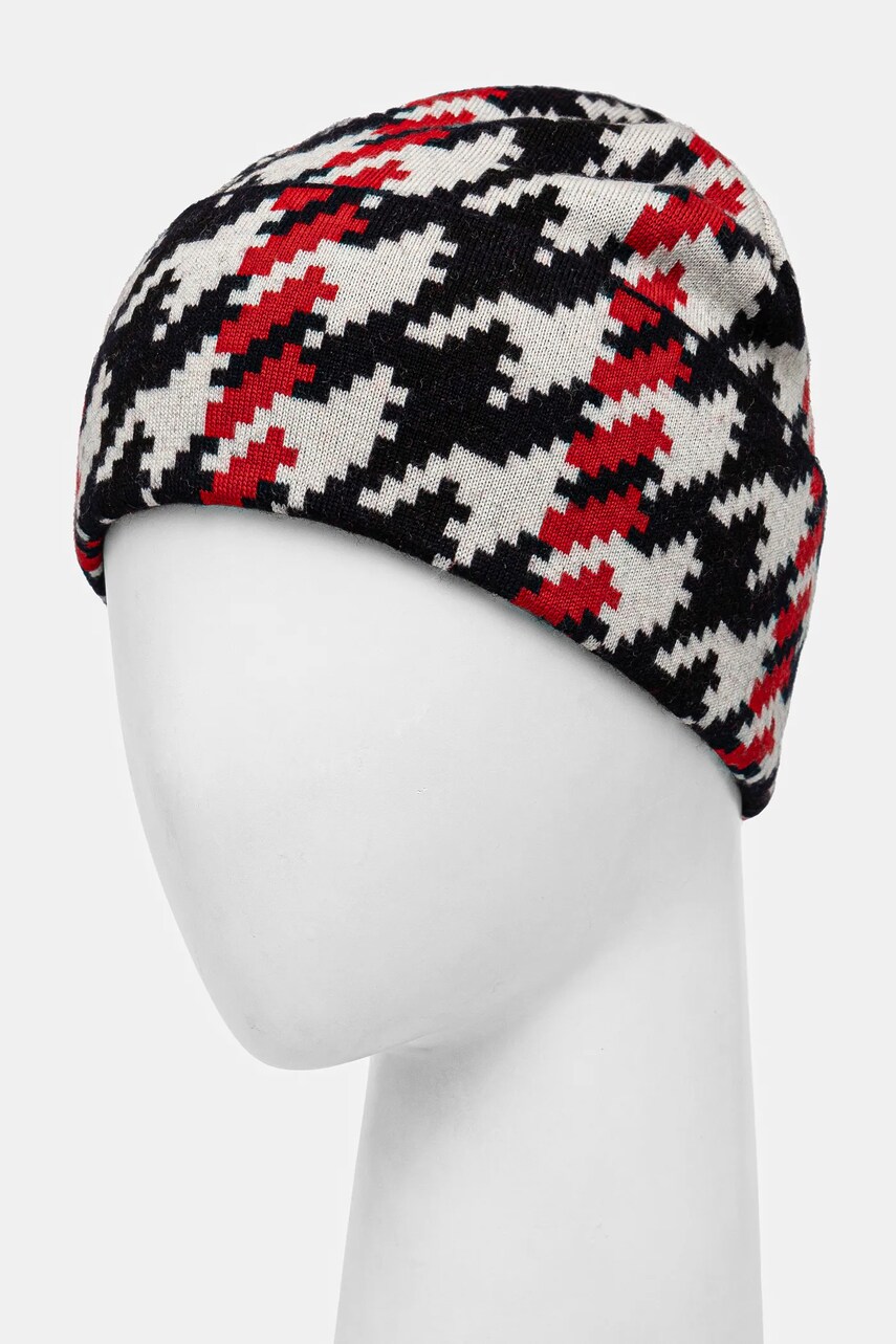 Шапка Perfect Moment Houndstooth колір білий вовна U8000168