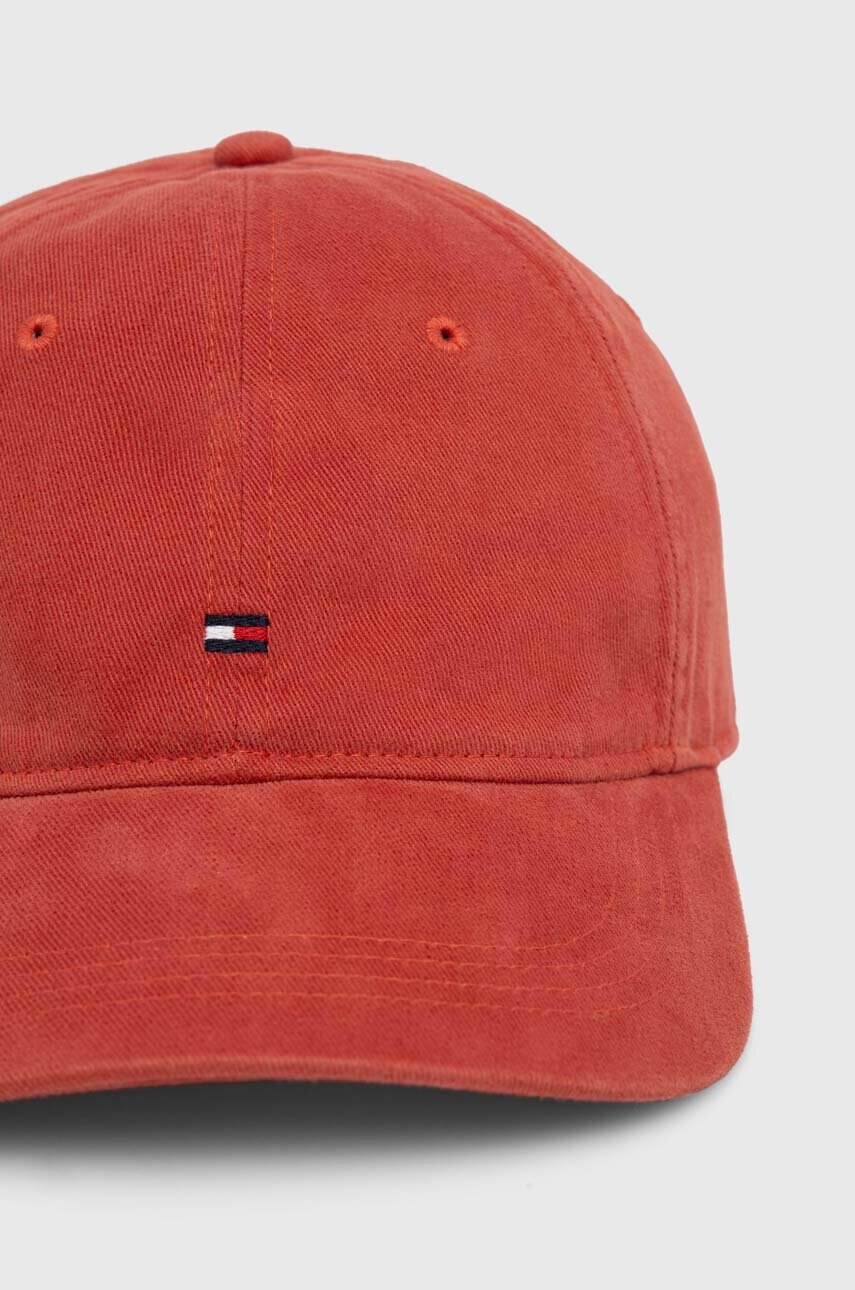 Бавовняна бейсболка Tommy Hilfiger колір помаранчевий однотонна AM0AM12531