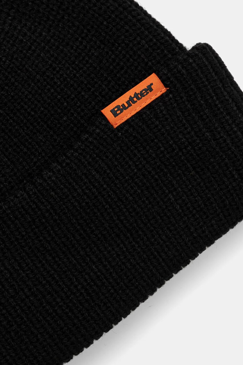 Шапка Butter Goods Tall Wharfie Beanie колір чорний  BG243811