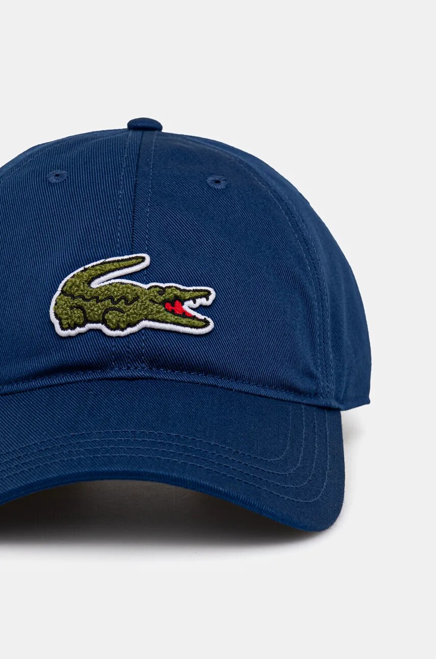 Кепка Lacoste колір синій з аплікацією RK3186
