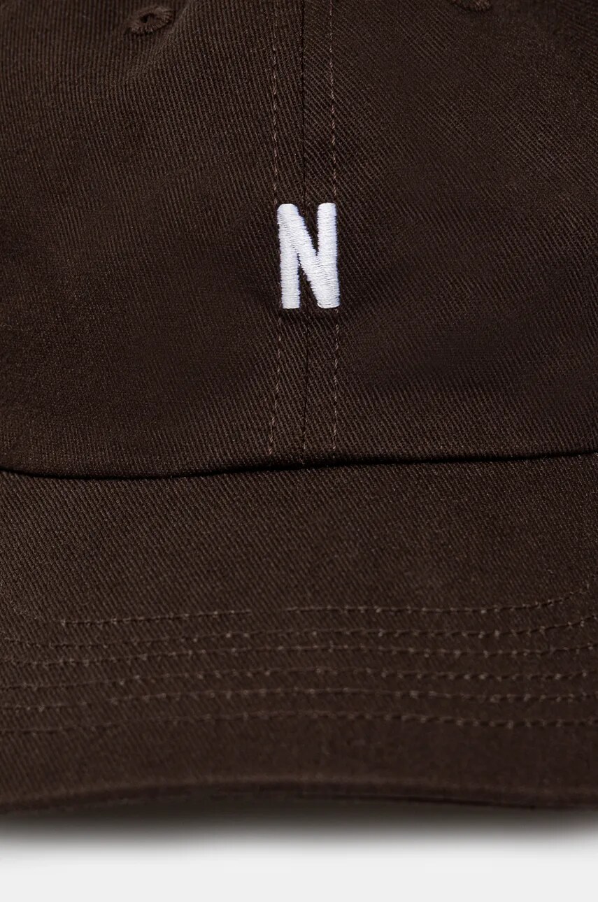 Бавовняна бейсболка Norse Projects Twill Sports Cap колір коричневий з аплікацією N80.0001.2022