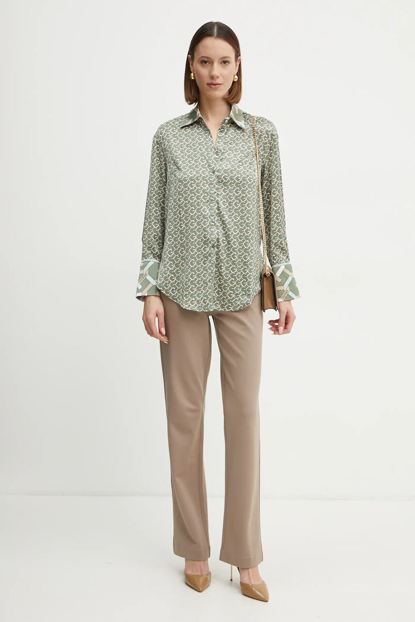 Сорочка Guess ALEXANDRA жіноча колір зелений regular класичний комір W4YH47 WF1T2