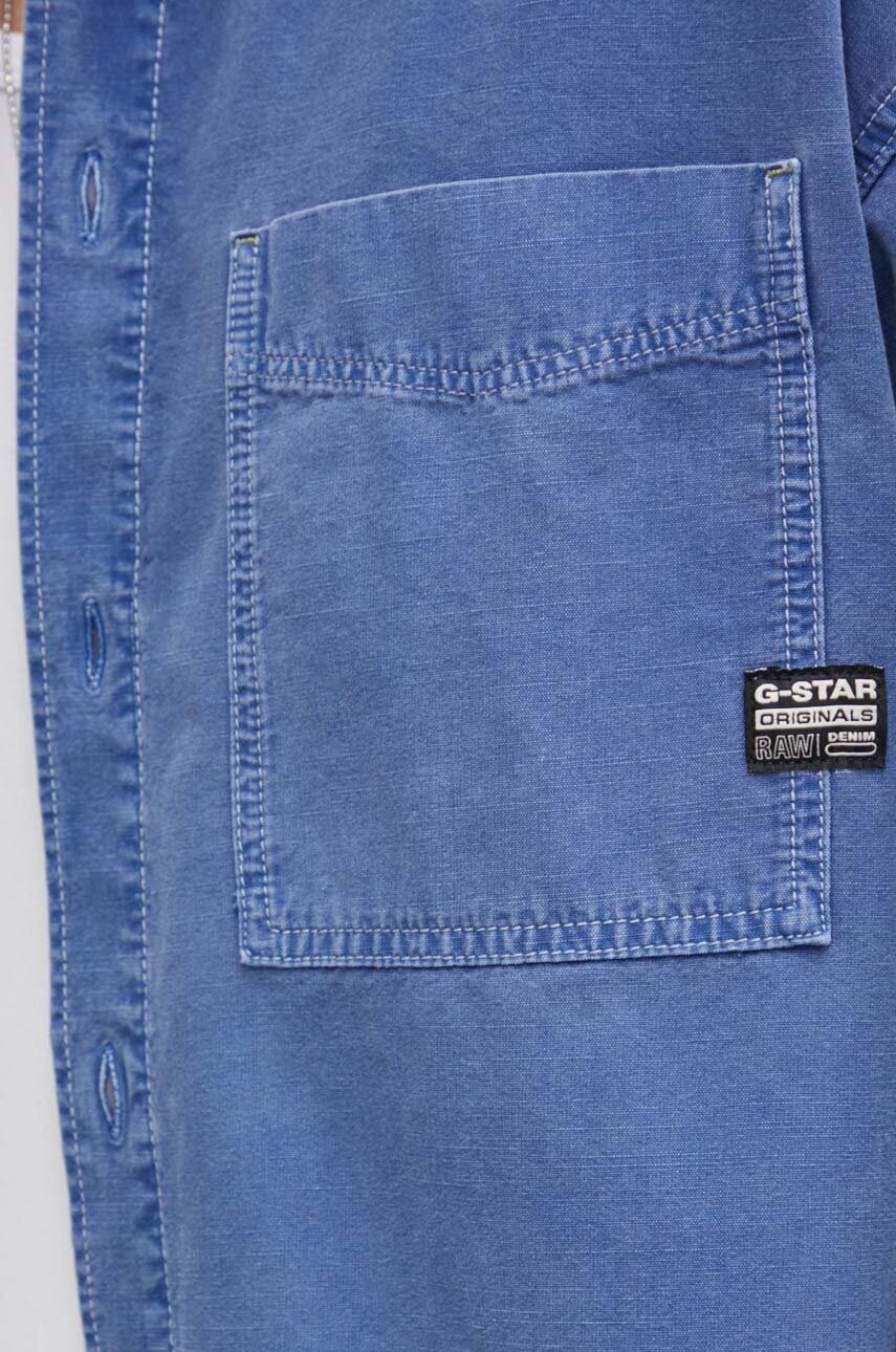 Бавовняна сорочка G-Star Raw чоловіча relaxed класичний комір D23007-D295