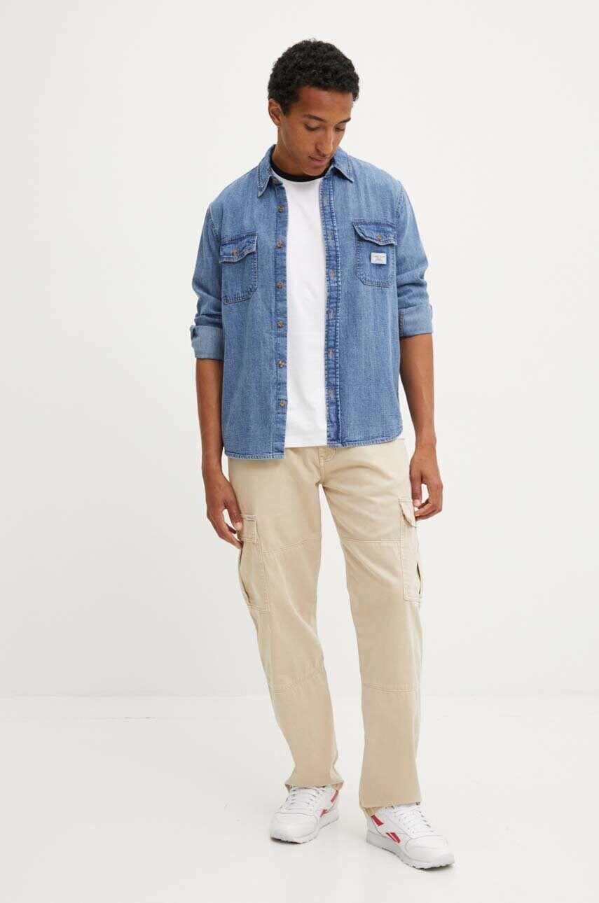 Джинсова сорочка Guess Jeans чоловіча regular класичний комір M4YH56 D5EI2