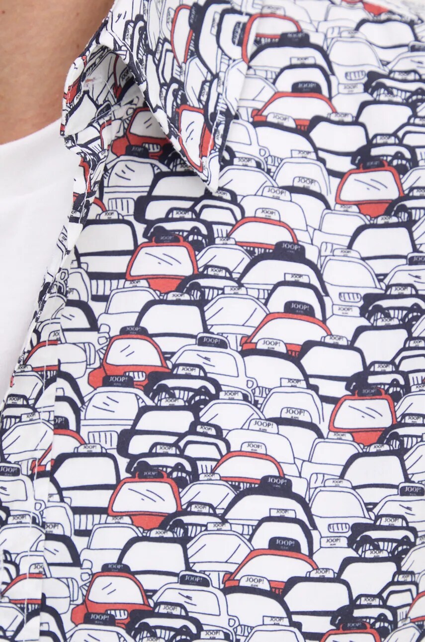 Бавовняна сорочка Joop! чоловіча колір червоний regular класичний комір 30043533