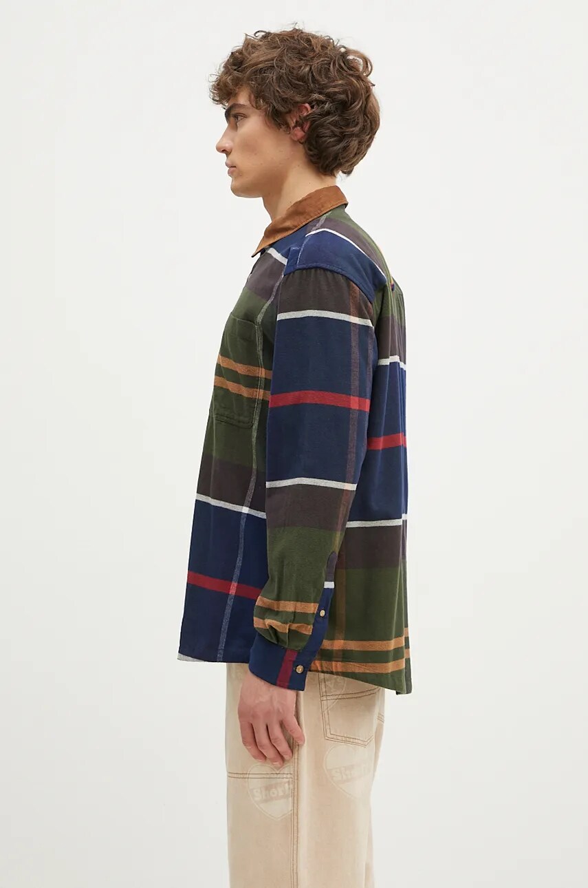 Бавовняна сорочка Barbour Bushlane OS Tartan Shirt чоловіча relaxed класичний комір MSH5532