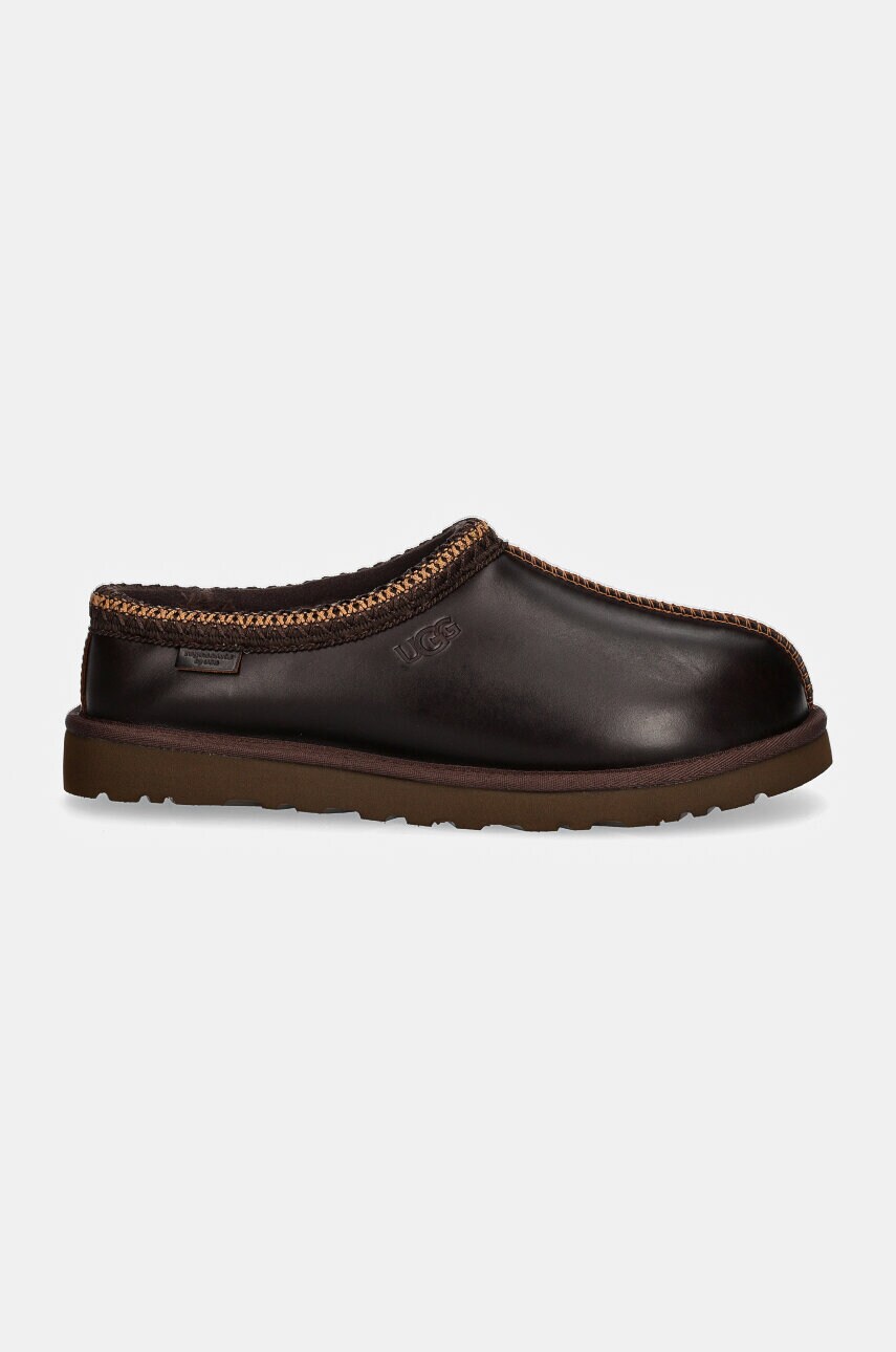 Шкіряні тапочки UGG Tasman Lthr Regen колір коричневий 1163890-IWD