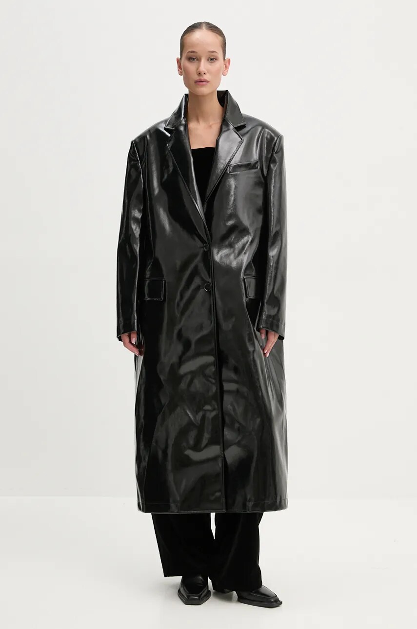 Пальто MSGM жіноче колір чорний перехідне 3742MDC07.247800