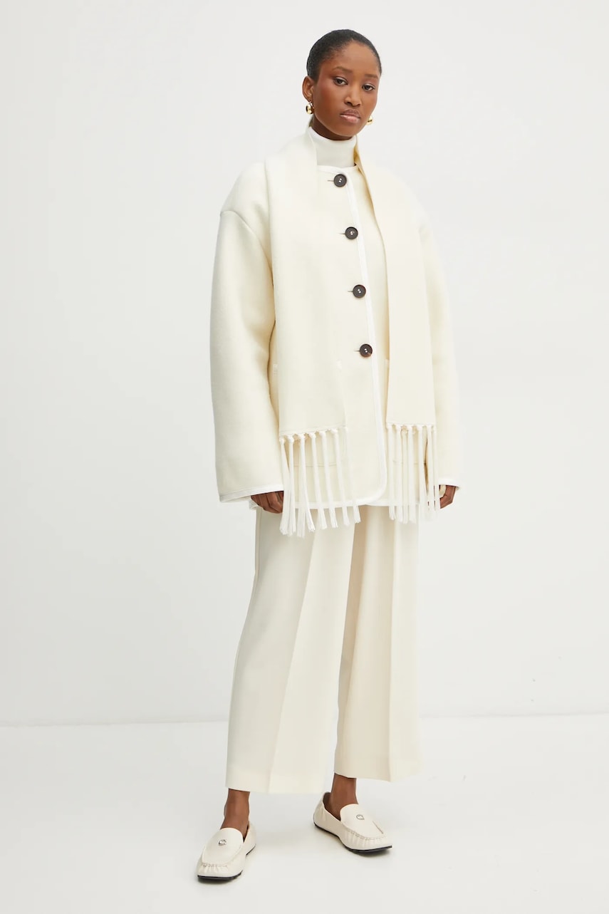 Вовняне пальто Forte Forte колір бежевий перехідне oversize 13209_my coat