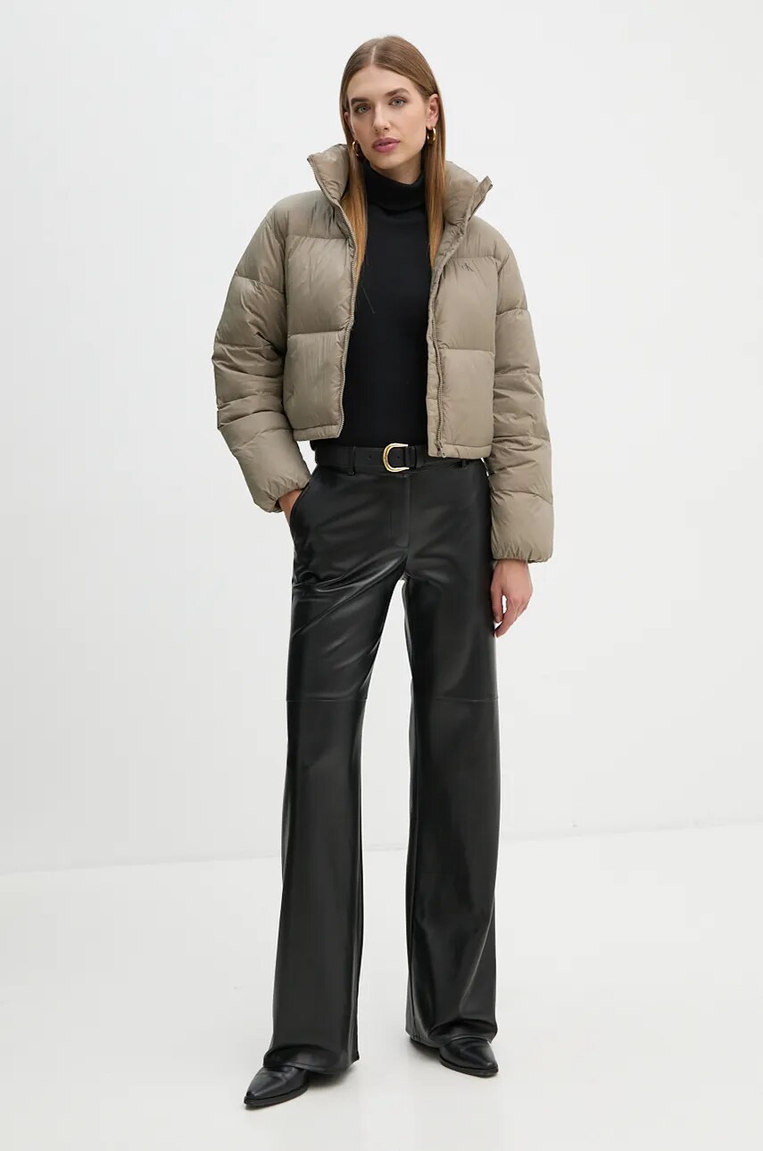 Пухова куртка Calvin Klein Jeans жіноча колір чорний зимова oversize J20J223577