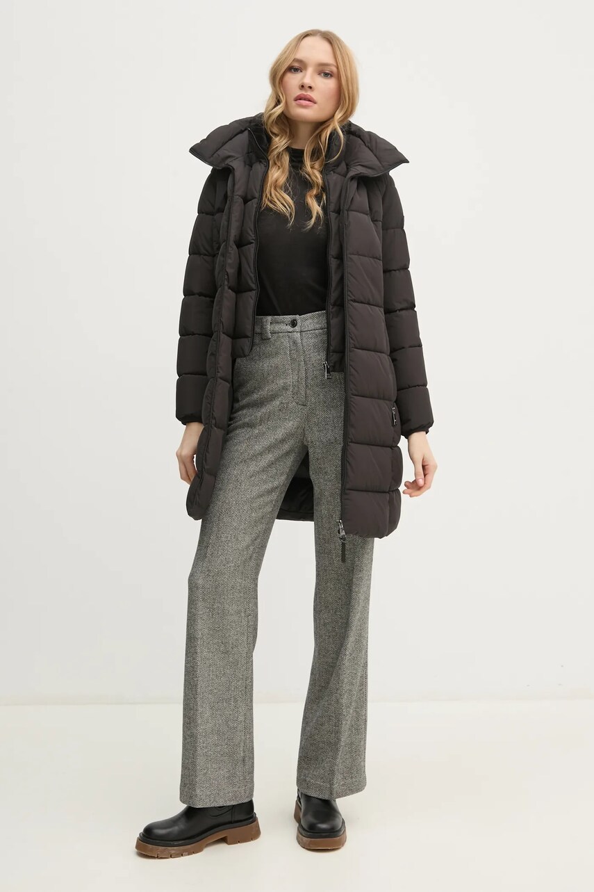 Куртка Dkny жіноча колір чорний зимова DLEMPU97