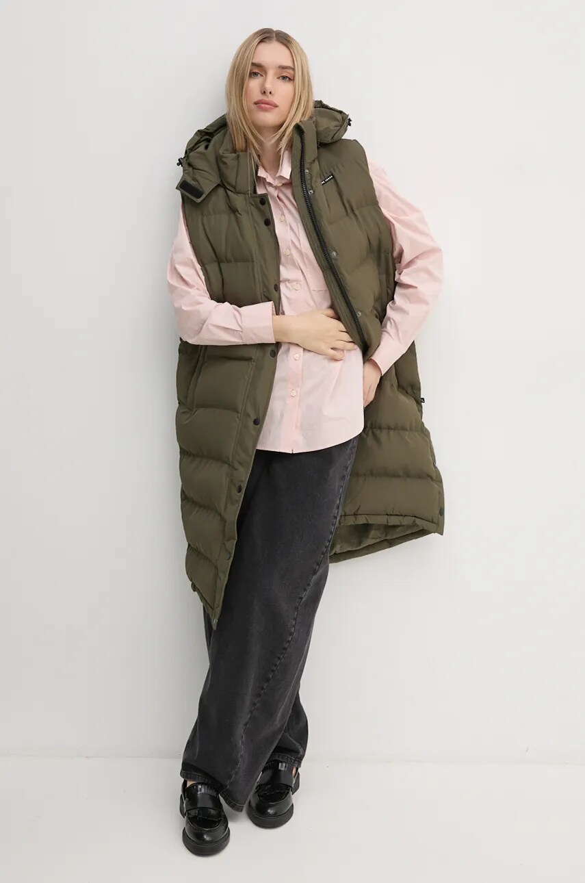 Безрукавка Pepe Jeans BIBI VEST жіноча колір зелений зимова PL402439