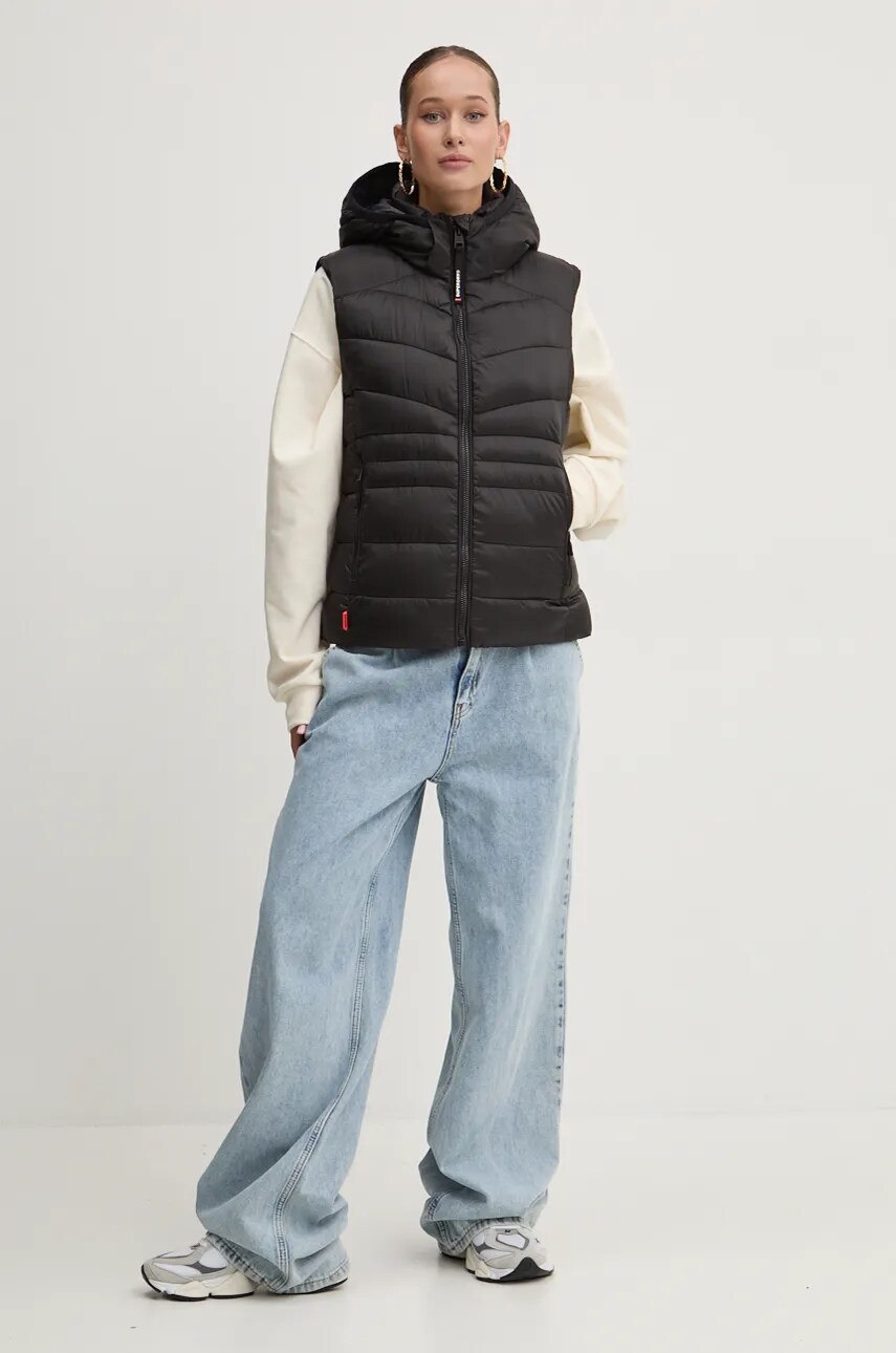 Безрукавка Superdry жіноча колір чорний зимова W5011715A-02A