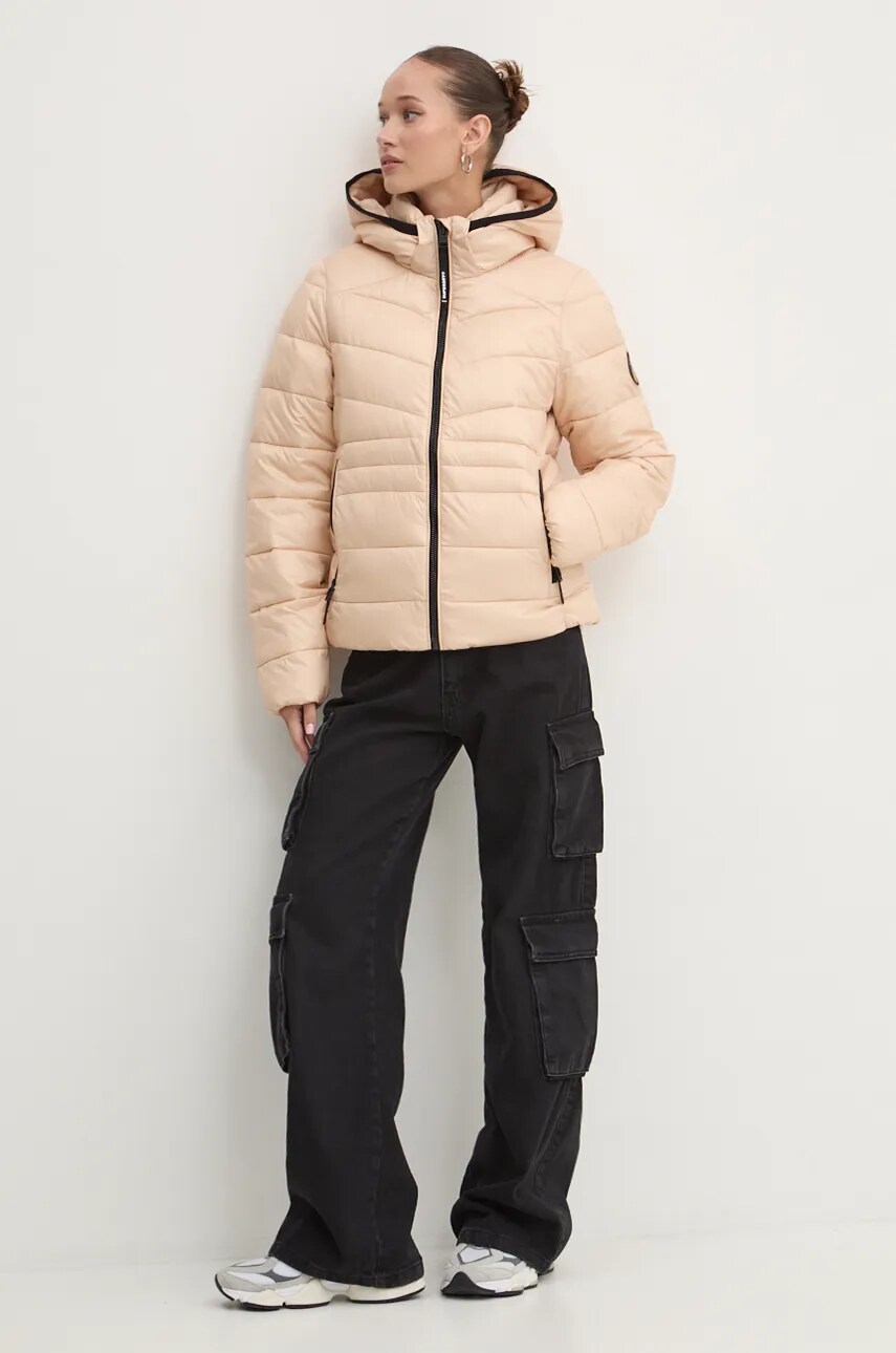 Куртка Superdry жіноча колір бежевий зимова W5011724A-2WV