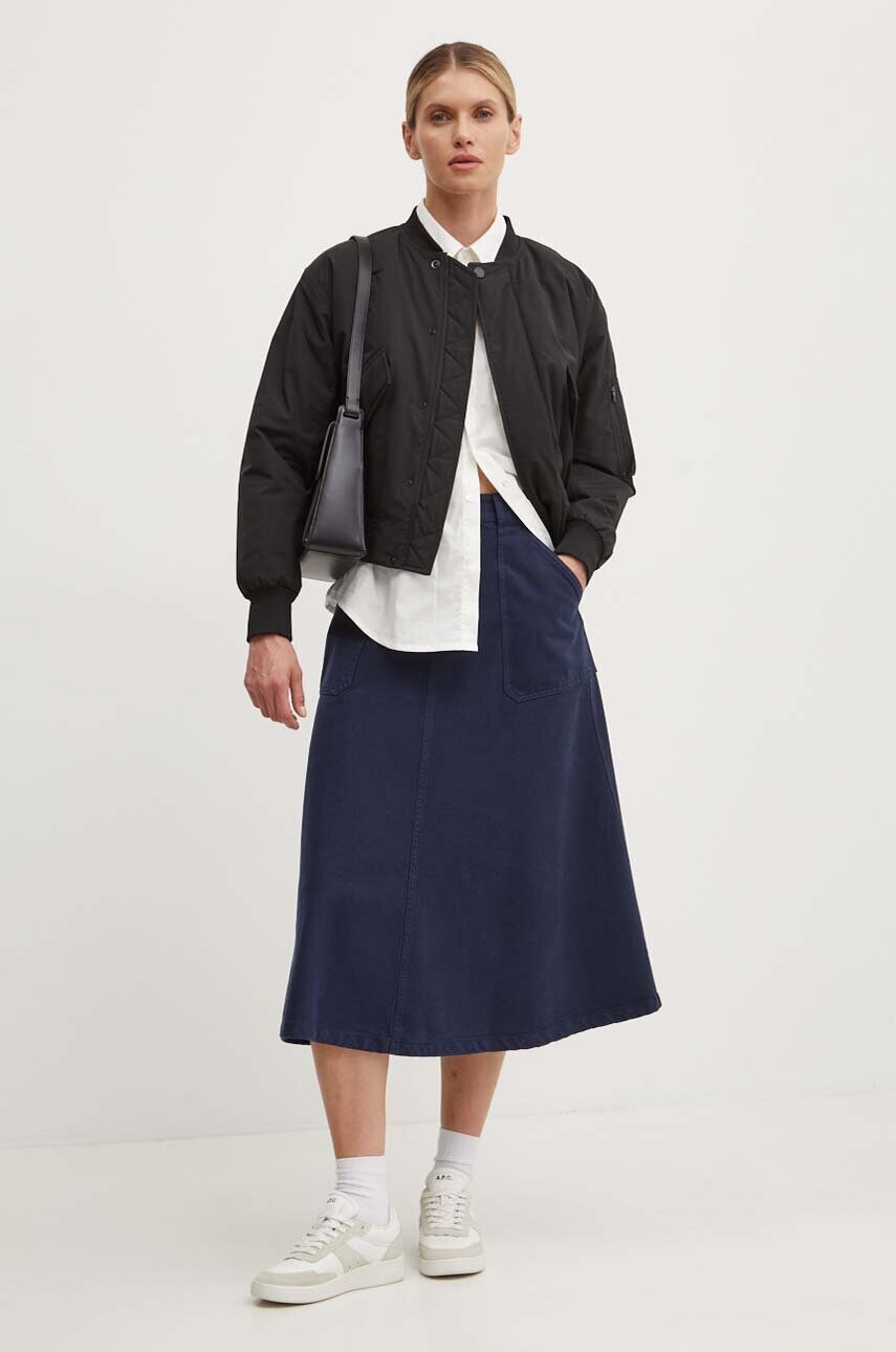 Куртка-бомбер A.P.C. blouson haley жіноча колір чорний перехідна PSAIY.F02843