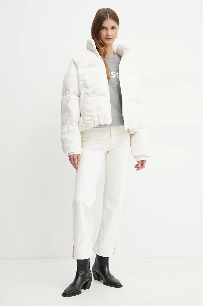 Куртка BOSS жіноча колір білий зимова oversize 50524026